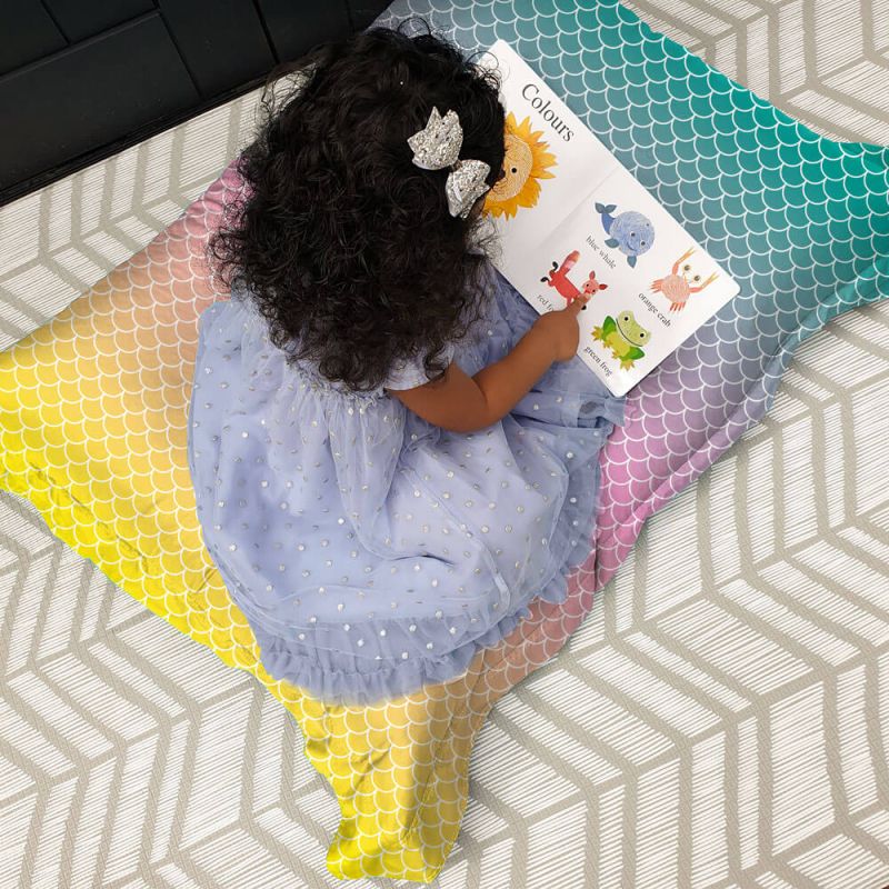 Mermaid Ombre Squarbie™ Bean Bag - Junior