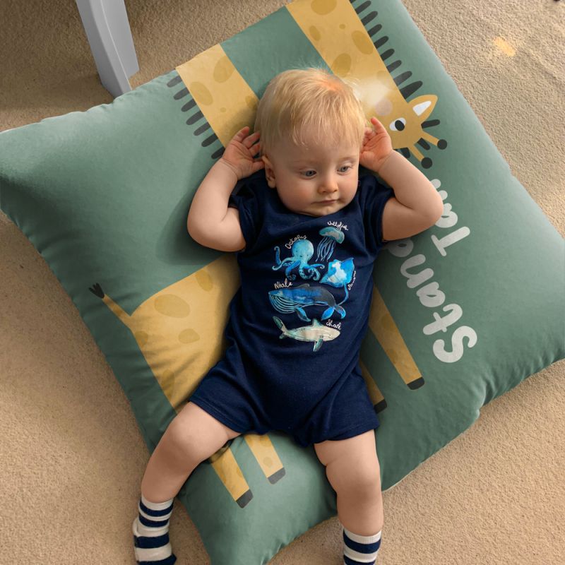 Giraffe Safari Floor Cushion Bean Bag - Water Resistant