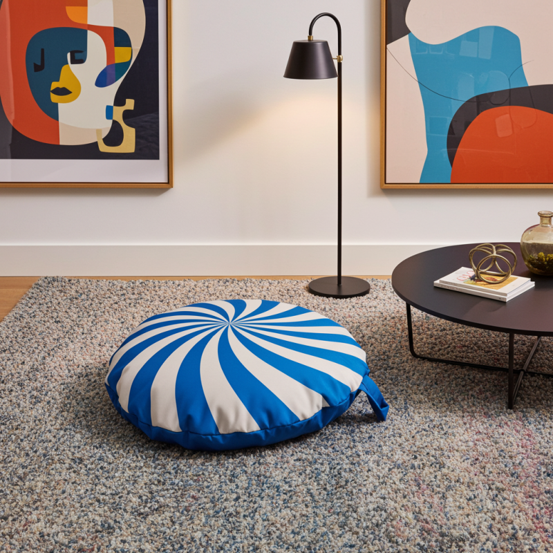 Cirque Chic Kids Smarty Floor Cushion Beanbag - Water Resistant - Blue