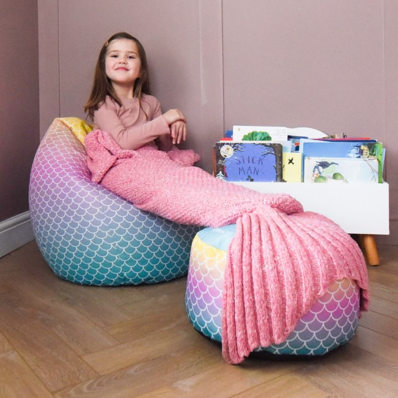 Mermaid Ombre Kids Classic Bean Bag