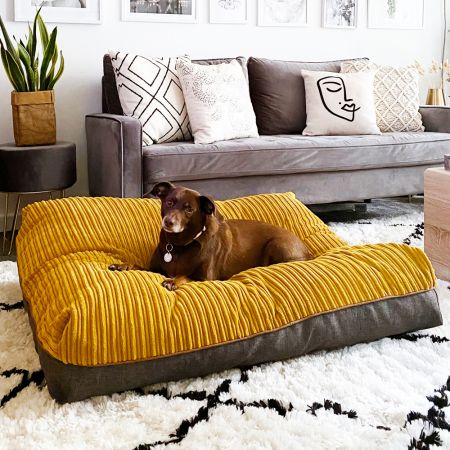 ‘Flip-It’ Dog Bed Mattress - Large - Mustard