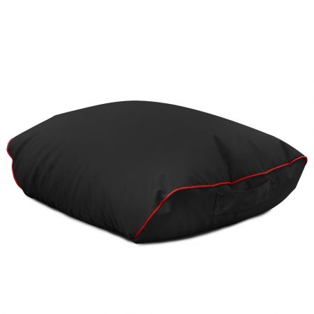 Black rugame Gamer Bean Bag Footstool - Red