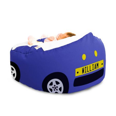 Luxury Cuddle Soft Car Gaga© Baby Bean bags In Royal Blue