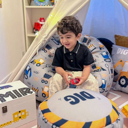 Kids Slouchbag Bean Bag - Printed Trend - Dig It