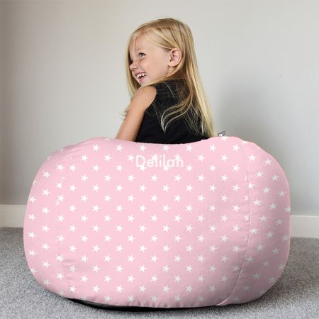 Small Kids Stars Bean Bag - Baby Pink