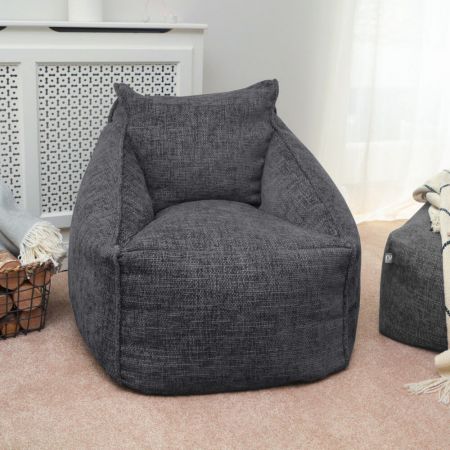 Weave Snug Beanbag Chair - Slate Grey