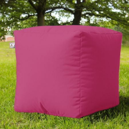 Cube Bean Bag - Indoor/Outdoor - Cerise Pink