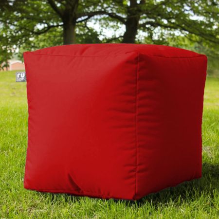 Cube Bean Bag - Indoor/Outdoor - Red