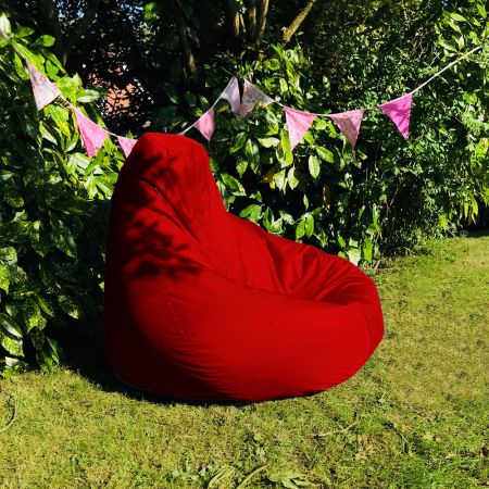 Extra Large Classic Beanbag - Indoor/Outdoor - Red