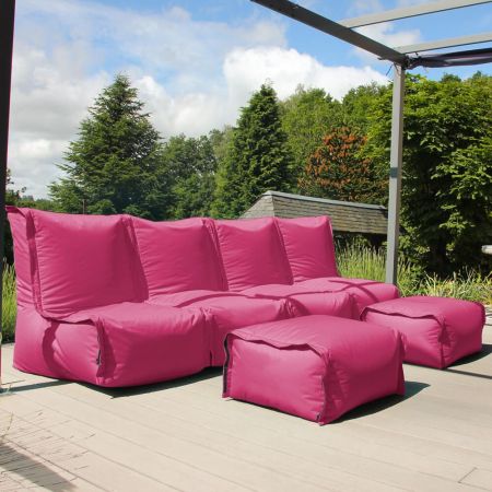 Zip2 Modular Bean Chair - Indoor/Outdoor - Cerise Pink