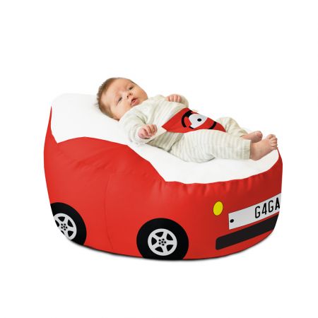 Luxury Cuddle Soft Car Gaga© Baby Bean bags In Red Incline