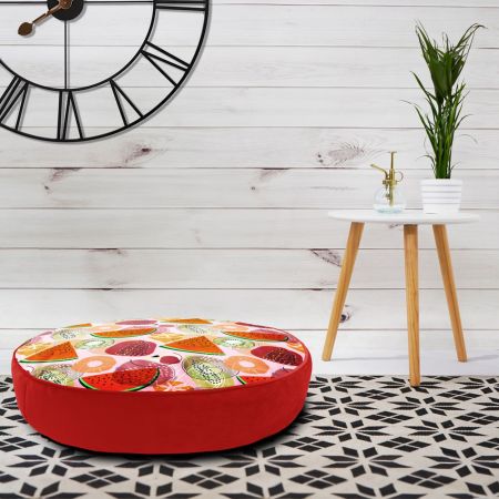Tutti Fruity Round Floor Cushion - Indoor/Outdoor