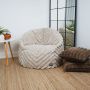 Serenity Zen Chair Beanbag - Ribbed Faux Fur  
