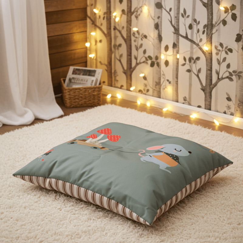 Forest Friends Kids Floor Cushion Beanbag - Water Resistant