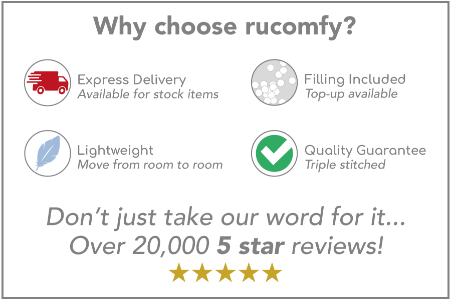 Shop comfort at rucomfy beanbags, explore our extensive range of beanbags and home accessories