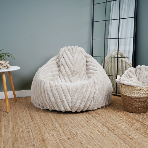 Ribbed faux fur